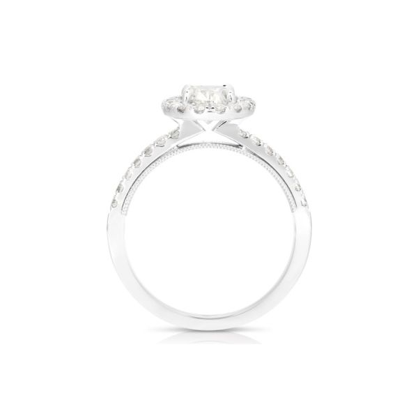 Oval Halo Diamond Engagement Ring Image 3 Joint Venture Jewelry Cary, NC