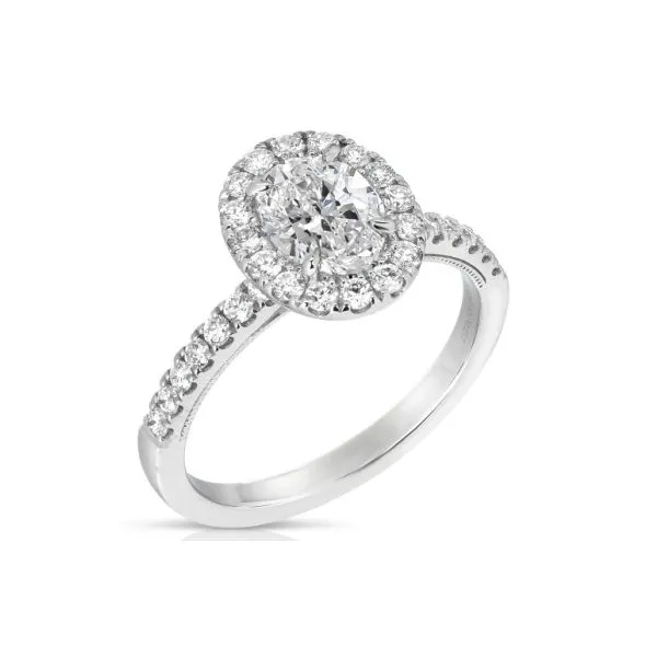 Oval Halo Diamond Engagement Ring Joint Venture Jewelry Cary, NC