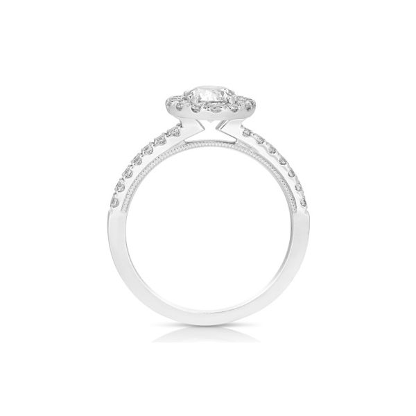 Round Diamond Halo Engagement Ring Image 3 Joint Venture Jewelry Cary, NC
