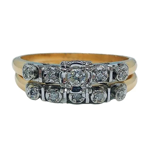 Estate Diamond Engagement Ring and Band Set Joint Venture Jewelry Cary, NC