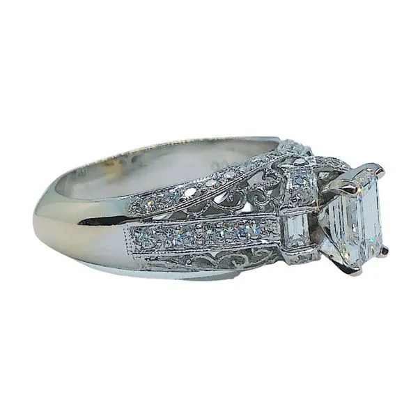 Emerald Cut Diamond Engagement Ring Image 2 Joint Venture Jewelry Cary, NC
