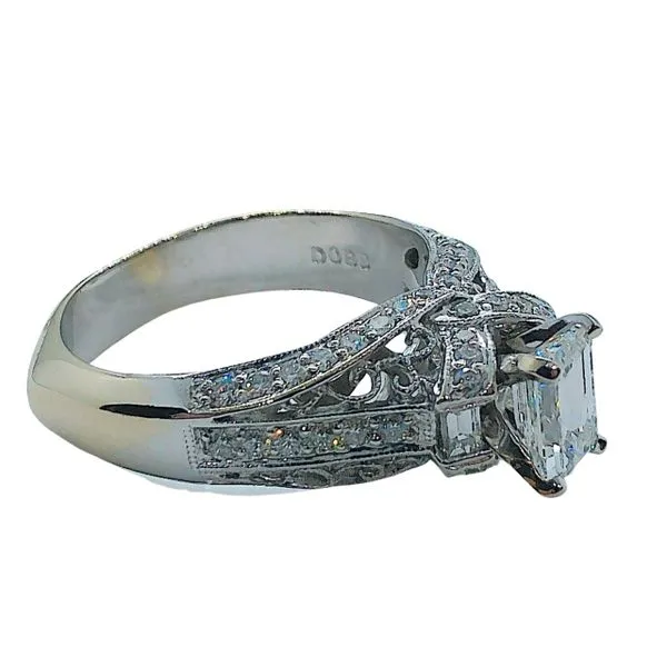 Emerald Cut Diamond Engagement Ring Image 3 Joint Venture Jewelry Cary, NC