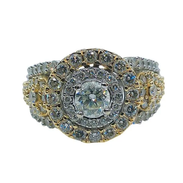Halo Diamond Engagement Ring Joint Venture Jewelry Cary, NC