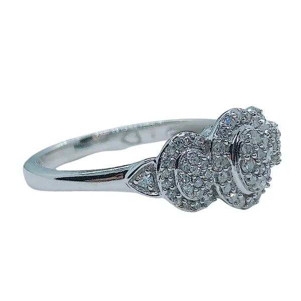 Three Halo Cluster Engagement Ring Image 2 Joint Venture Jewelry Cary, NC