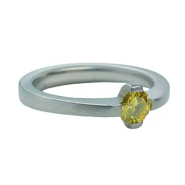 Fancy Yellow Diamond Engagement Ring Image 2 Joint Venture Jewelry Cary, NC