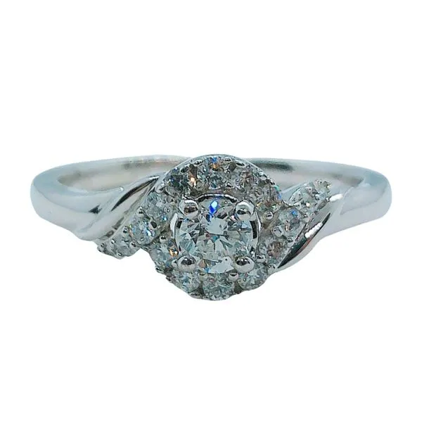 Halo Diamond Engagement Ring Joint Venture Jewelry Cary, NC