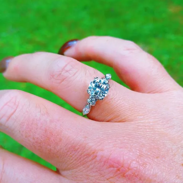 Euro Cut Diamond Engagement Ring Image 3 Joint Venture Jewelry Cary, NC