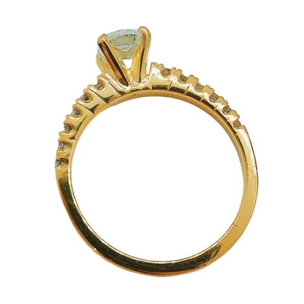 14K Yellow Gold 1.00ct Cushion Cut Diamond Engagement Ring with EGL Report Image 3 Joint Venture Jewelry Cary, NC