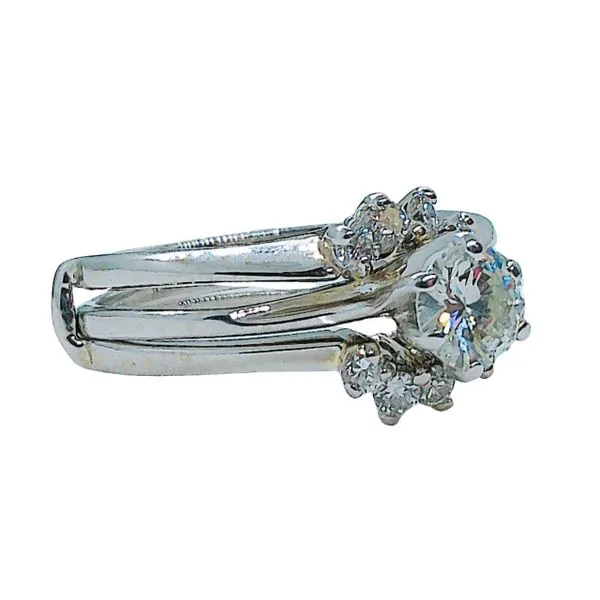 Diamond Engagement Ring and Wrap Set Image 2 Joint Venture Jewelry Cary, NC