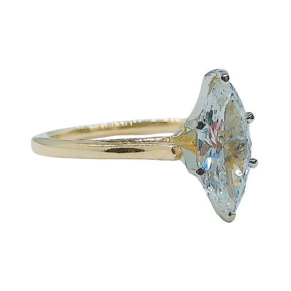 Marquise Cut Diamond Solitaire Engagement Ring Image 2 Joint Venture Jewelry Cary, NC