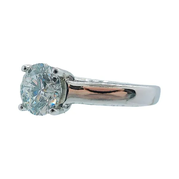 14K White Gold 1.21 CT Round Diamond Solitaire Engagement Ring Image 2 Joint Venture Jewelry Cary, NC