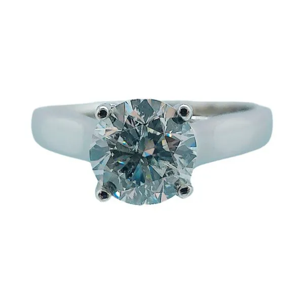 14K White Gold 1.21 CT Round Diamond Solitaire Engagement Ring Joint Venture Jewelry Cary, NC