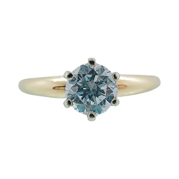 14k Yellow Gold 0.70 CT Round Diamond Solitaire Engagement Ring – F SI2 Joint Venture Jewelry Cary, NC