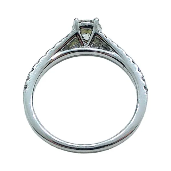 14k White Gold 0.60 CT Diamond Engagement Ring with Accent Diamonds Image 3 Joint Venture Jewelry Cary, NC