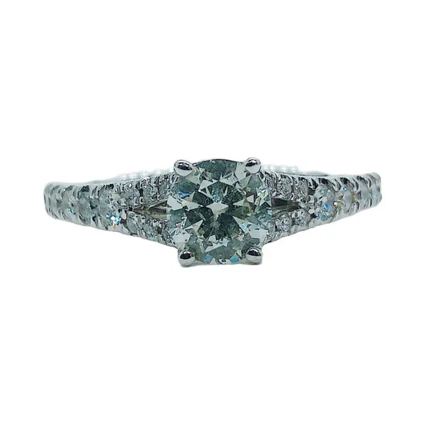 14k White Gold 0.60 CT Diamond Engagement Ring with Accent Diamonds Joint Venture Jewelry Cary, NC
