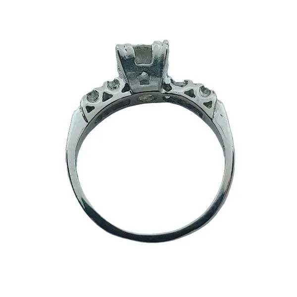 Platinum 0.67 CT Round Diamond Engagement Ring with Illusion Head Image 3 Joint Venture Jewelry Cary, NC