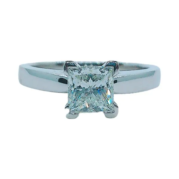 Platinum 1.05 Carat Princess Cut Diamond Solitaire Engagement Ring – GIA Certified Joint Venture Jewelry Cary, NC