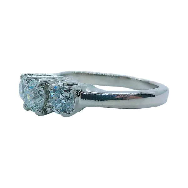 Platinum Three-Stone Diamond Engagement Ring 0.90 CTW Image 2 Joint Venture Jewelry Cary, NC