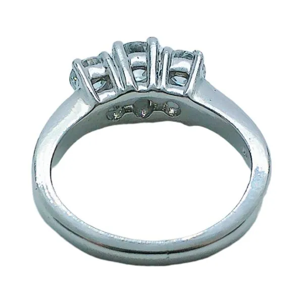 Platinum Three-Stone Diamond Engagement Ring 0.90 CTW Image 3 Joint Venture Jewelry Cary, NC