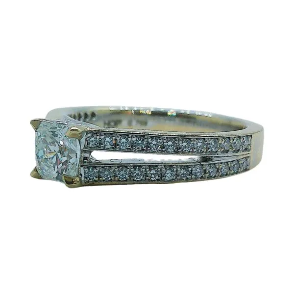 Hearts On Fire Dream 0.70ct Diamond Engagement Ring in 14K White Gold Split Shank Image 2 Joint Venture Jewelry Cary, NC