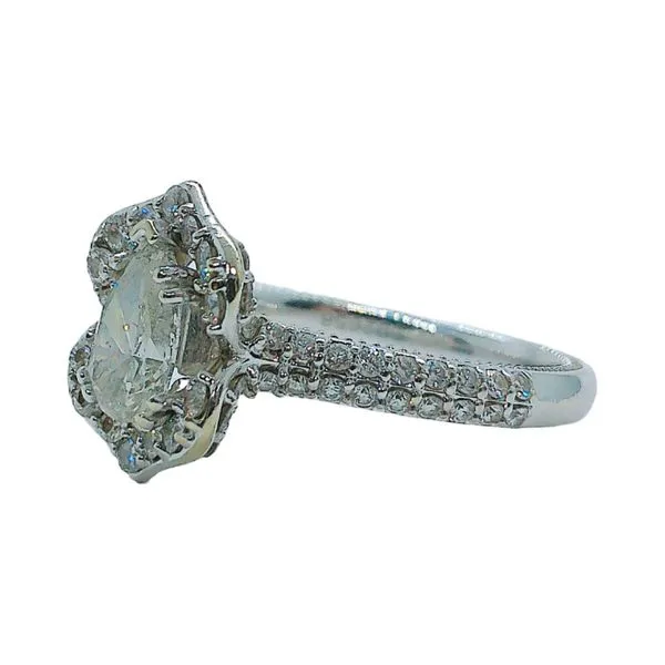 14K White Gold Verragio 0.75 Carat Pear Cut Diamond Engagement Ring Image 2 Joint Venture Jewelry Cary, NC