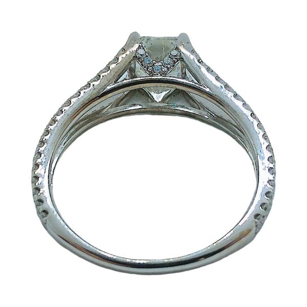 14K White Gold Princess Cut Diamond Estate Engagement Ring Image 3 Joint Venture Jewelry Cary, NC