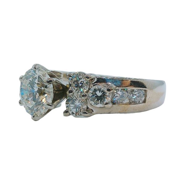 14K White Gold 2.32ctw Estate Diamond Engagement Ring Image 2 Joint Venture Jewelry Cary, NC