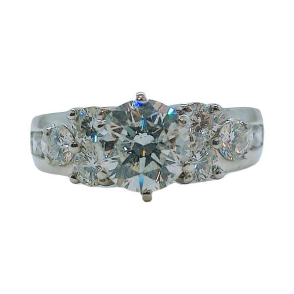 14K White Gold 2.32ctw Estate Diamond Engagement Ring Joint Venture Jewelry Cary, NC