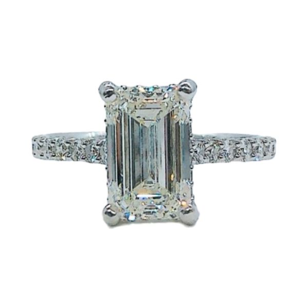 Platinum 2.00 CT Emerald Cut Diamond Estate Engagement Ring GIA Certified Joint Venture Jewelry Cary, NC