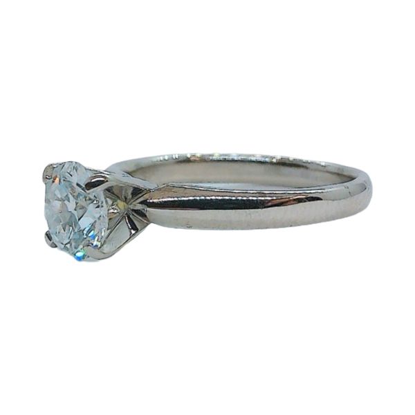 14k White Gold 1.00 Carat European Cut Diamond Solitaire Estate Ring Image 2 Joint Venture Jewelry Cary, NC