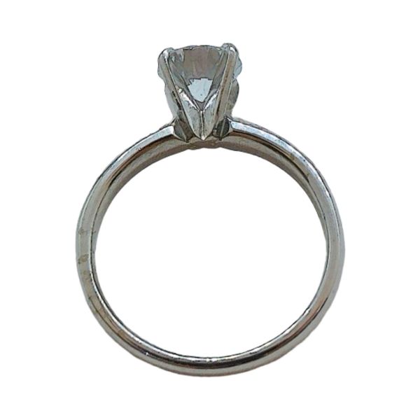14k White Gold 1.00 Carat European Cut Diamond Solitaire Estate Ring Image 3 Joint Venture Jewelry Cary, NC