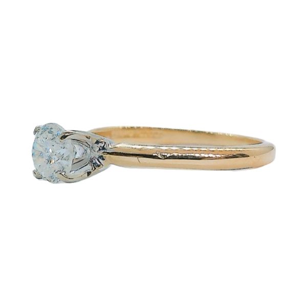 14K Yellow Gold 0.45 CT Round Diamond Solitaire Estate Engagement Ring Image 2 Joint Venture Jewelry Cary, NC