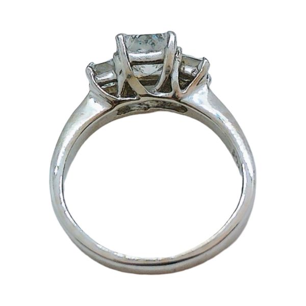 14K White Gold 1.49 CTW Princess Cut Diamond Three-Stone Engagement Ring Image 3 Joint Venture Jewelry Cary, NC