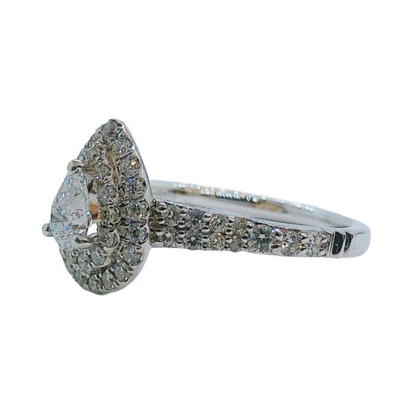 Enchanted Disney Ariel 1.40 CTW Diamond Pear Halo Engagement Ring Image 2 Joint Venture Jewelry Cary, NC