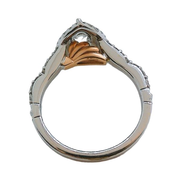 Enchanted Disney Ariel 1.40 CTW Diamond Pear Halo Engagement Ring Image 3 Joint Venture Jewelry Cary, NC