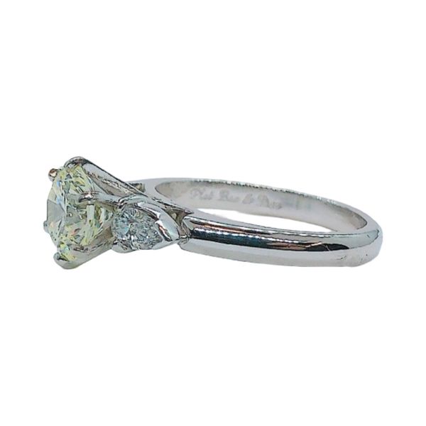Platinum 1.65 TCW Transitional Cut Diamond Three-Stone Engagement Ring Image 2 Joint Venture Jewelry Cary, NC