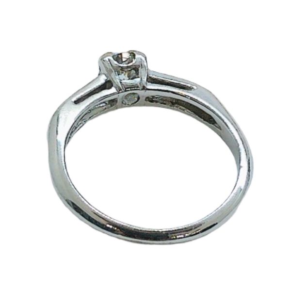 Platinum Estate 0.25ct Diamond Engagement Ring with Single-Cut Accents Image 3 Joint Venture Jewelry Cary, NC