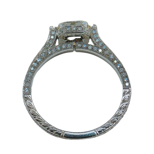 18K White Gold 1.20ct Cushion Modified Brilliant Cut Diamond Engagement Ring Image 3 Joint Venture Jewelry Cary, NC