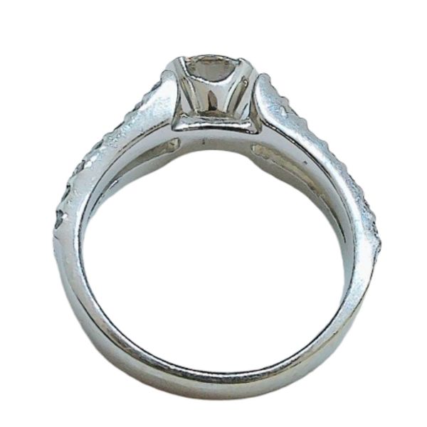 18K White Gold 0.64ct Round Brilliant Diamond Split Shank Engagement Ring Image 3 Joint Venture Jewelry Cary, NC
