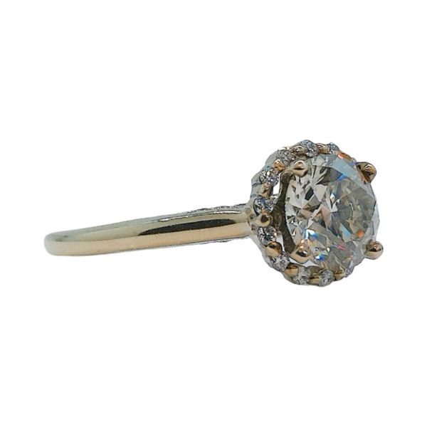 Scott Kay 14K White Gold 1.21ct Round Diamond Halo Engagement Ring Image 2 Joint Venture Jewelry Cary, NC
