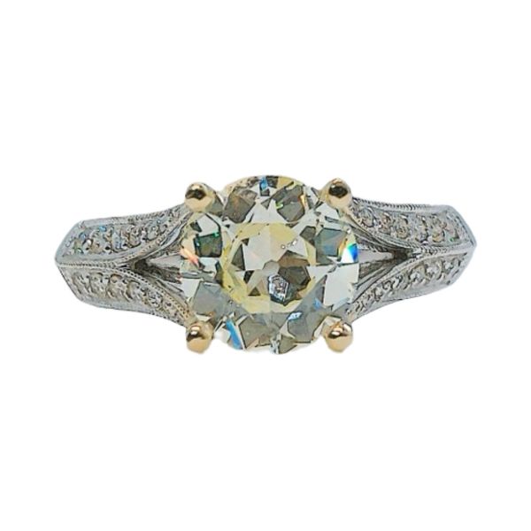 18K White Gold 1.35ct Circular Brilliant Diamond Engagement Ring Joint Venture Jewelry Cary, NC