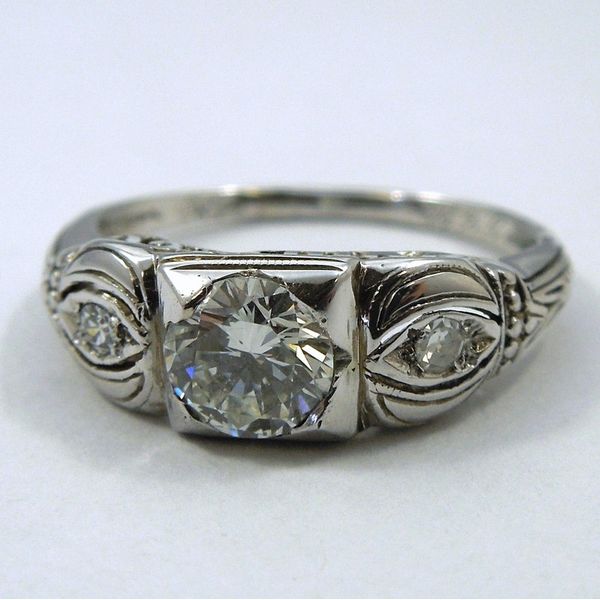 Transition Cut Vintage Diamond Engagement Ring Joint Venture Jewelry Cary, NC