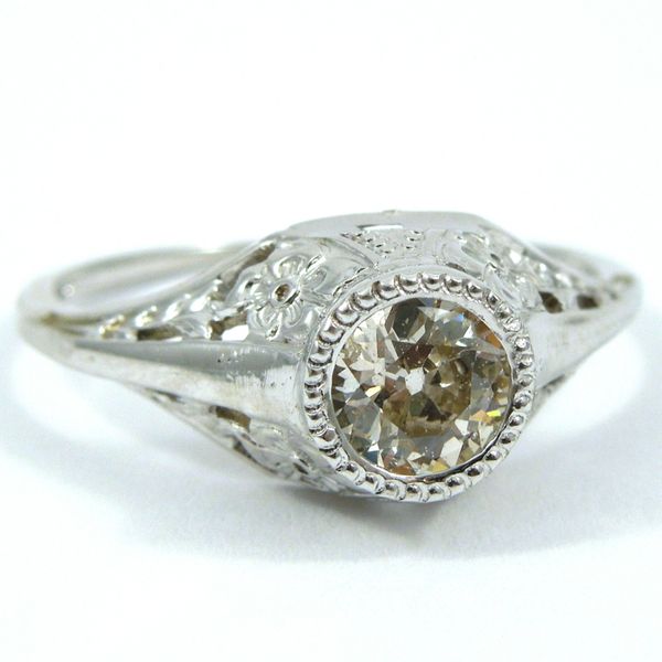 Mine Cut Vintage Diamond Engagement Ring Joint Venture Jewelry Cary, NC