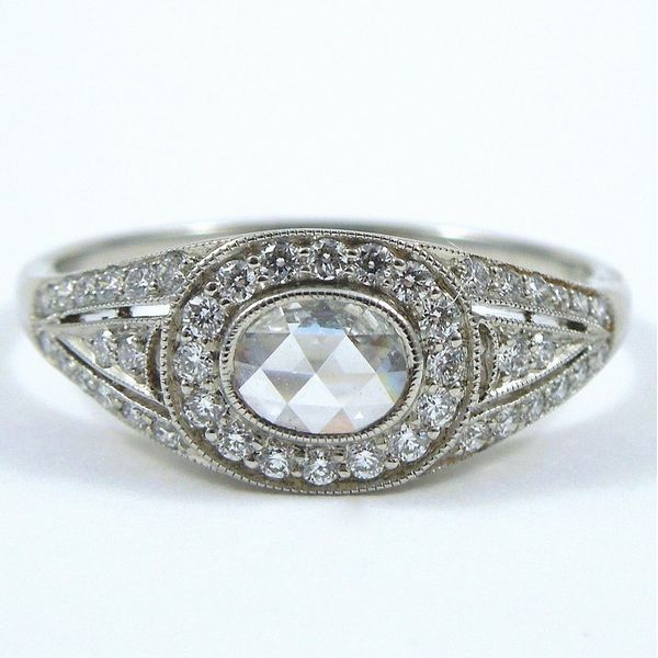 Rose Cut Diamond Engagement Ring Image 2 Joint Venture Jewelry Cary, NC