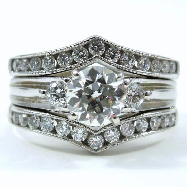 Old Euro Cut Diamond Engagement Ring Joint Venture Jewelry Cary, NC