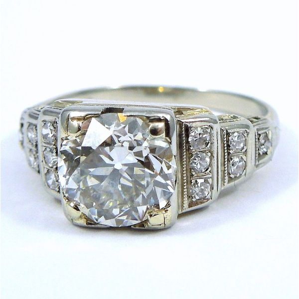 Vintage Mine Cut Diamond Engagement Ring Joint Venture Jewelry Cary, NC