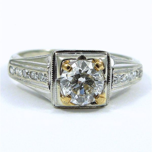 Vintage Deco Diamond Engagement Ring Joint Venture Jewelry Cary, NC