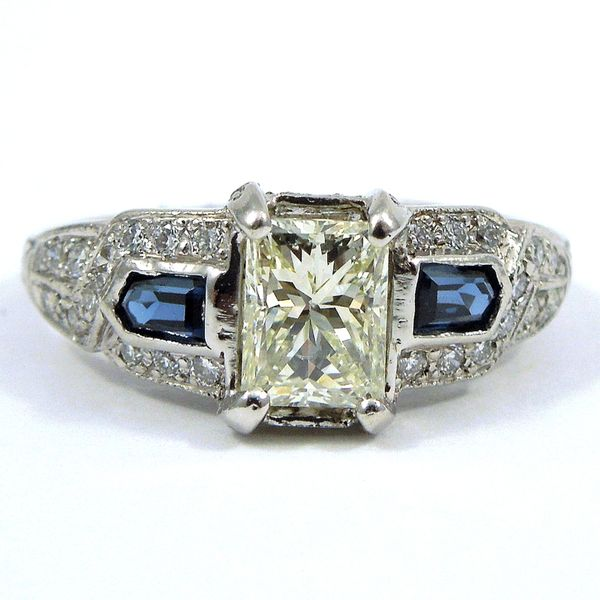 Vintage Diamond and Sapphire Engagement Ring Joint Venture Jewelry Cary, NC