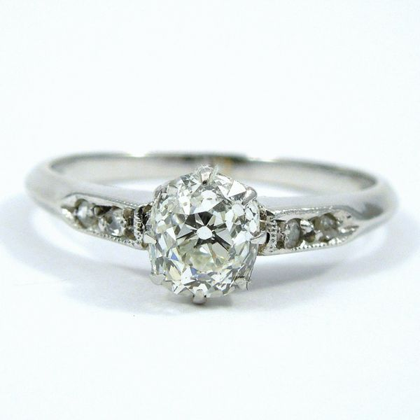 Vintage Cushion Mine Cut Diamond Engagement Ring Joint Venture Jewelry Cary, NC