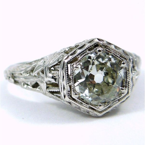 Euro Cut Diamond Engagement Ring Image 2 Joint Venture Jewelry Cary, NC